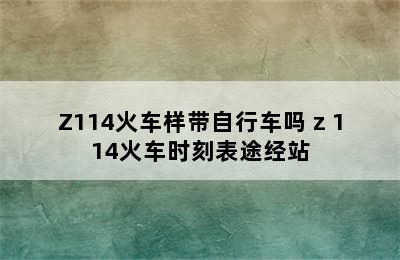 Z114火车样带自行车吗 z 114火车时刻表途经站